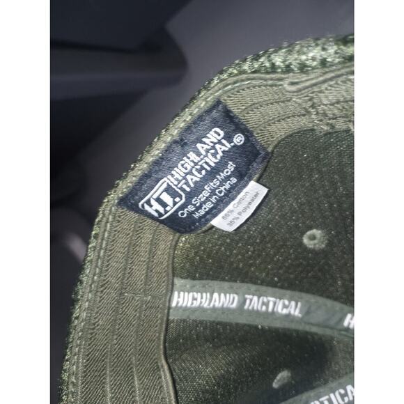 Highland Tactical Olive Green Baseball Hat USA Flag - Picture 2 of 2